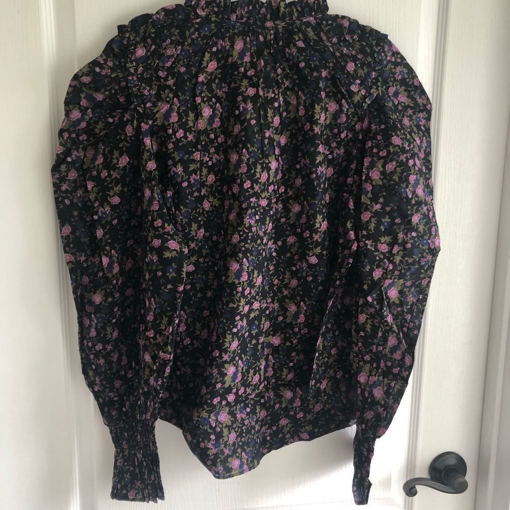 Brand New Free People Meant to Be Blouse‎ Black Camo For Women Size Small - Picture 6 of 8